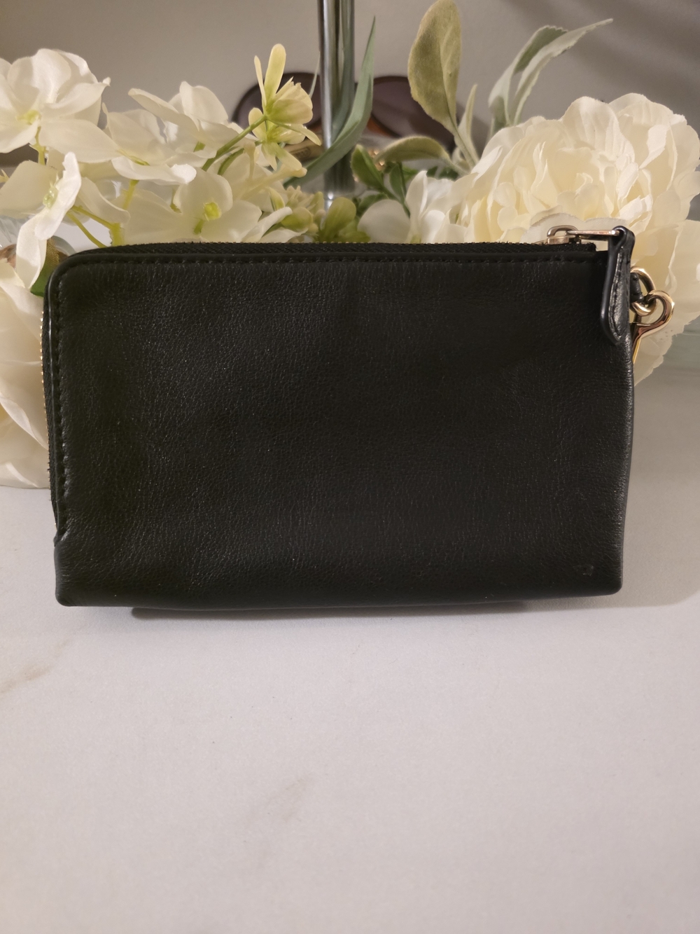 Coach Black Leather Wristlet Wallet - Picture 4 of 9